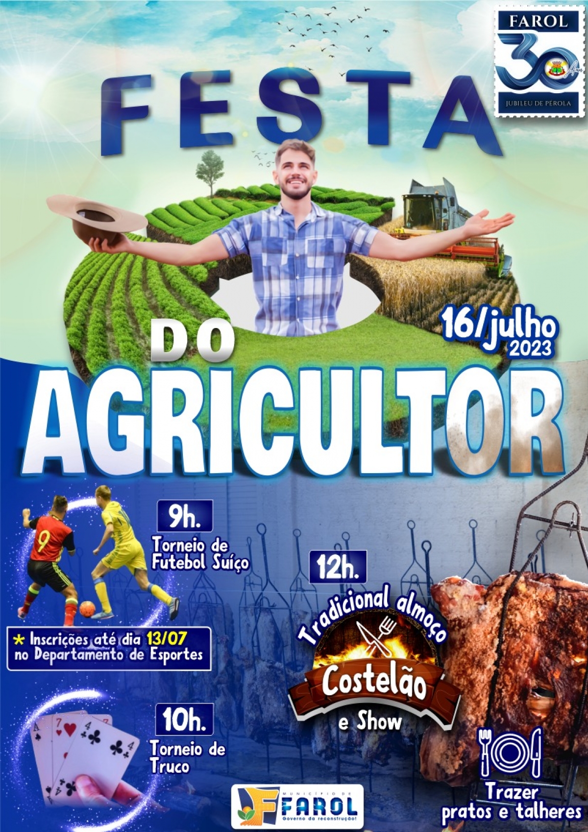 Festa do Agricultor no Domingo dia 16 de julho