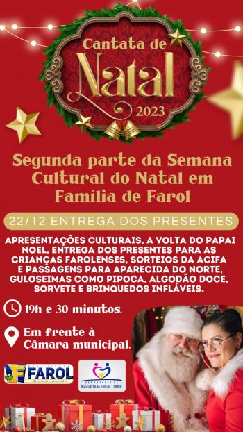 Semana Cultural do Natal em Família terá segunda parte nesta sexta-feira dia 22 